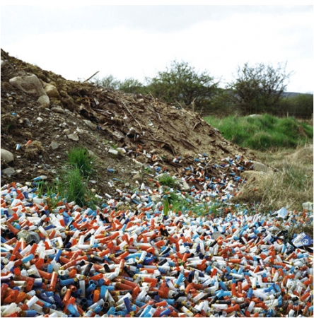 <span class="semi"><a href="/artwork/view/117">Disputed Territory "Shotgun Cartridges Armagh Border" ( Chromogenic Print 1998 )</a></span>